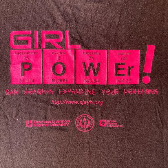 Port and Company Men’s Short Sleeve T-shirt size L, Brown, Girl Power - Picture 7 of 8